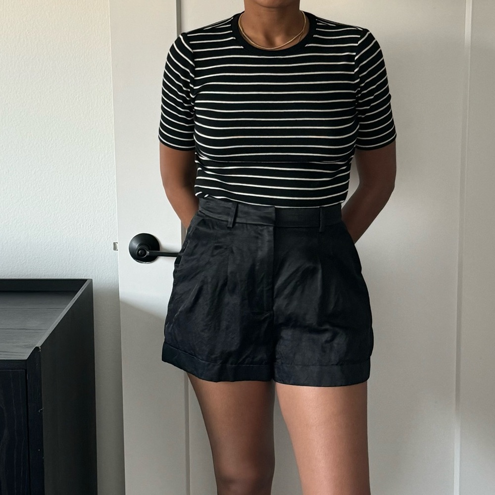 J. Crew Black High Waist Shorts with Tailored Fit
